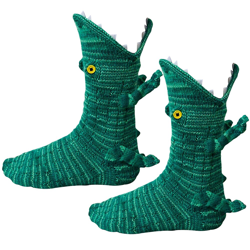 Christmas socks shark chameleon crocodile knit socks cute unisex winter warm floor thickened Christmas socks New Year gifts