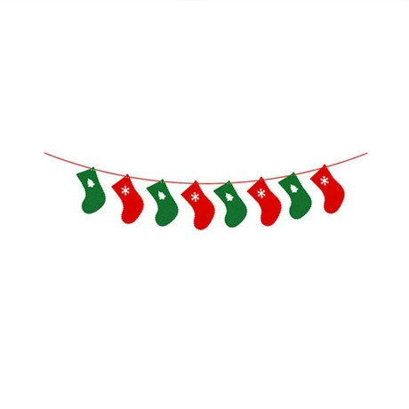 3M Christmas Banners Paper Hanging Flags Santa Deer Xmas Tree Bunting Garland Navidad Christmas Decor Happy New Year 2021