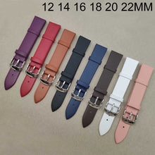 Load image into Gallery viewer, Christmas Gift Colorful leather watch strap 12 14 16 18 20 22 mm Men Women Watch belt watchbands genuine watch band accessories wristband Male