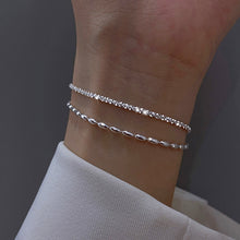 Load image into Gallery viewer, New Fashion 925 Sterling Silver Double Layer Bracelet Beads Exquisite Simple Women Bracelet Fine Jewelry Accessories