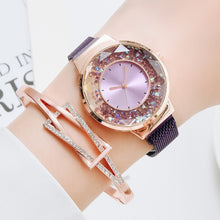 Load image into Gallery viewer, Christmas Gift Fashion Watches For Women Luxury Ladies Quartz Magnet Buckle Movable Rhinestones Ladies Wristwatches Pink Clock Relogio Feminino