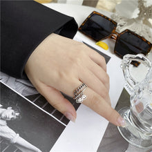 Load image into Gallery viewer, Skhek Ring female ins European and American jewelry simple and creative retro open ring combination