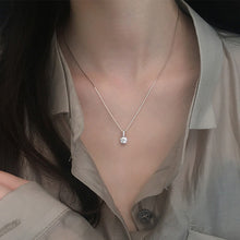 Load image into Gallery viewer, Sterling Alloy Geometric Drop Necklace Clavicle Chain Women Fashion Jewelry Shine Zircon Pendant