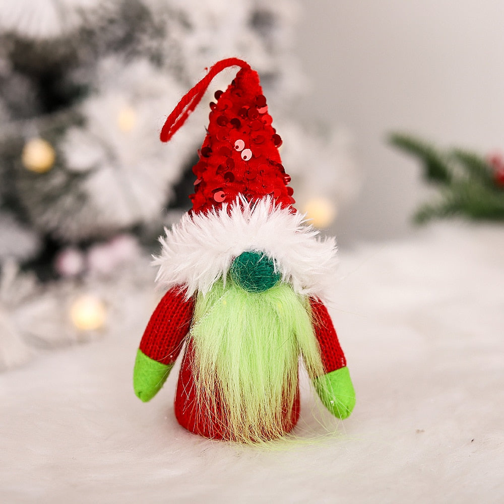 Leprechaun doll pendant with light Christmas Decoration Christmas Decorations For Home Christmas Decorations 2021 2022  natal