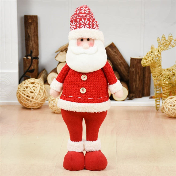 Christmas Decoration Santa Claus Snowman Reindeer Toy Figurines 2022 New Year Gifts for Children Home Decor Merry Christmas