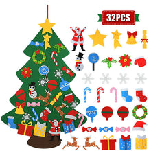 Load image into Gallery viewer, Kids DIY Felt Christmas Tree Christmas Decoration for Home Navidad 2021 New Year Gifts Christmas Ornaments Santa Claus Xmas Tree
