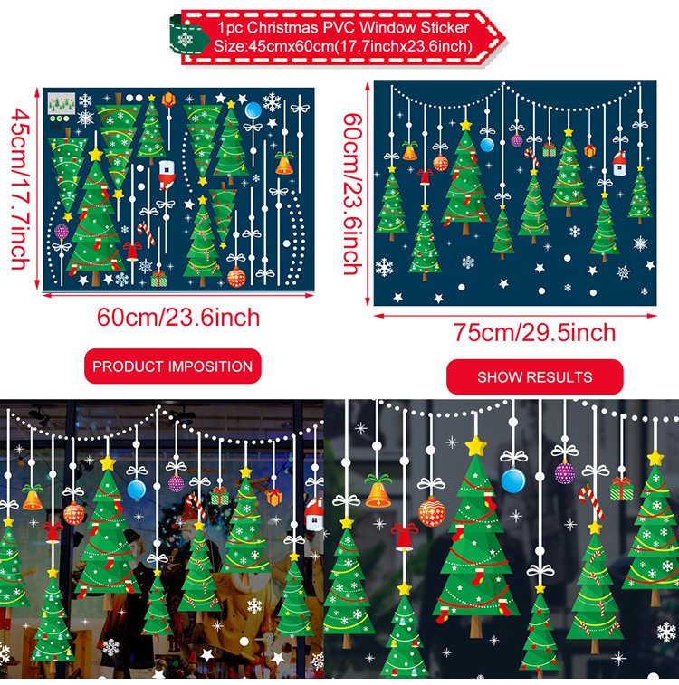 Christmas Gift Christmas Windows Sticker Merry Christmas Decorations For Home 2021 Christmas Ornament Xmas Navidad Noel Gifts New Year 2022