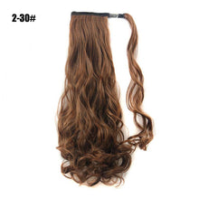 Load image into Gallery viewer, Long Straight Wrap Around Clip In Ponytail Hair Extension Heat Resistant Synthetic Pony Tail Fake Hair 24inch