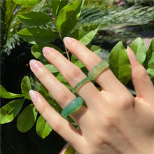 Load image into Gallery viewer, Skhek Vintage Golden Heart Rings Set for Women Fashion Pink Green Color Resin Flower Love Heart Ring Wholesale Jewelry