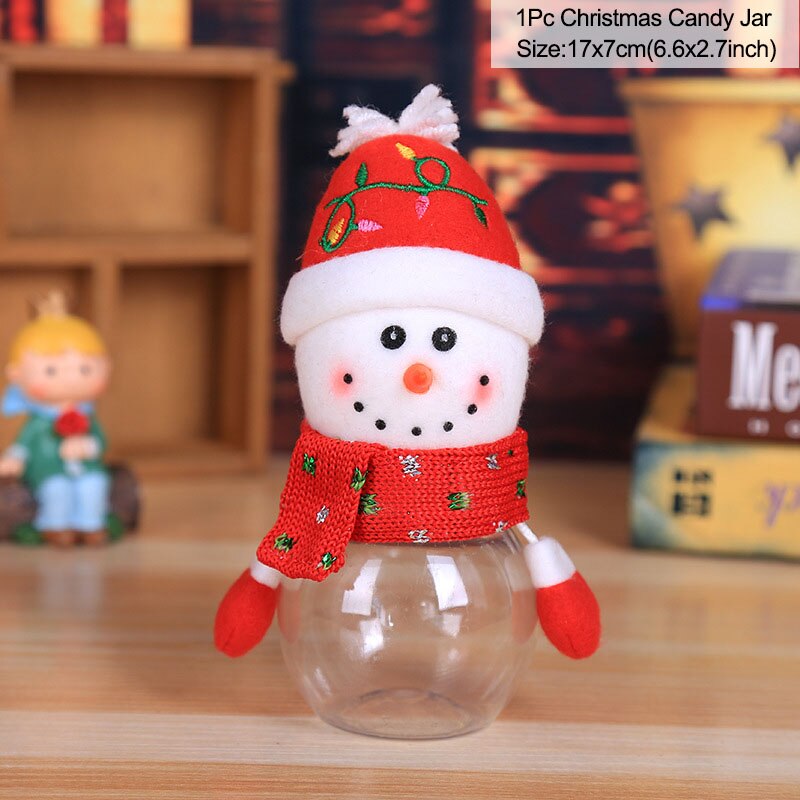 Christmas Elf Candy Jar Gift Bag Christmas Decorations for Home Santa Storage Bottle Xmas Sweet Box Child Kid Gifts Navidad 2022