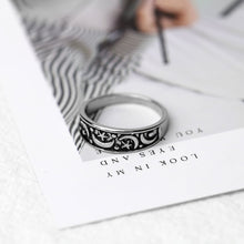 Load image into Gallery viewer, Stars and Moon Rings Rings for Women Silver Fashion Carved Handmade Jewelry