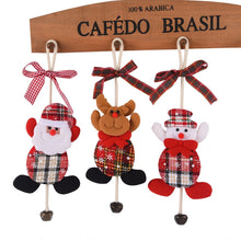 Load image into Gallery viewer, Christmas Gift Christmas Doll For Bow Bells Plaid Santa Claus Snowman Elk Xmas Tree Ornaments Wall Hanging Christmas Decoration New Year 2022