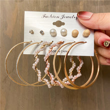 Load image into Gallery viewer, Skhek Bohemian Gold Snake Butterfly Drop Earrings Set For Women Pearl Acrylic Dangle Earrings 2022 Trend Set of Earrings Jewelry
