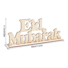 Load image into Gallery viewer, Skhek  Wooden EID Mubarak Decoration Ramadan Mubarak Ornaments Islamic Muslim Pendant Eid Al Adha Party Supplies Ramadan Kareem Gifts