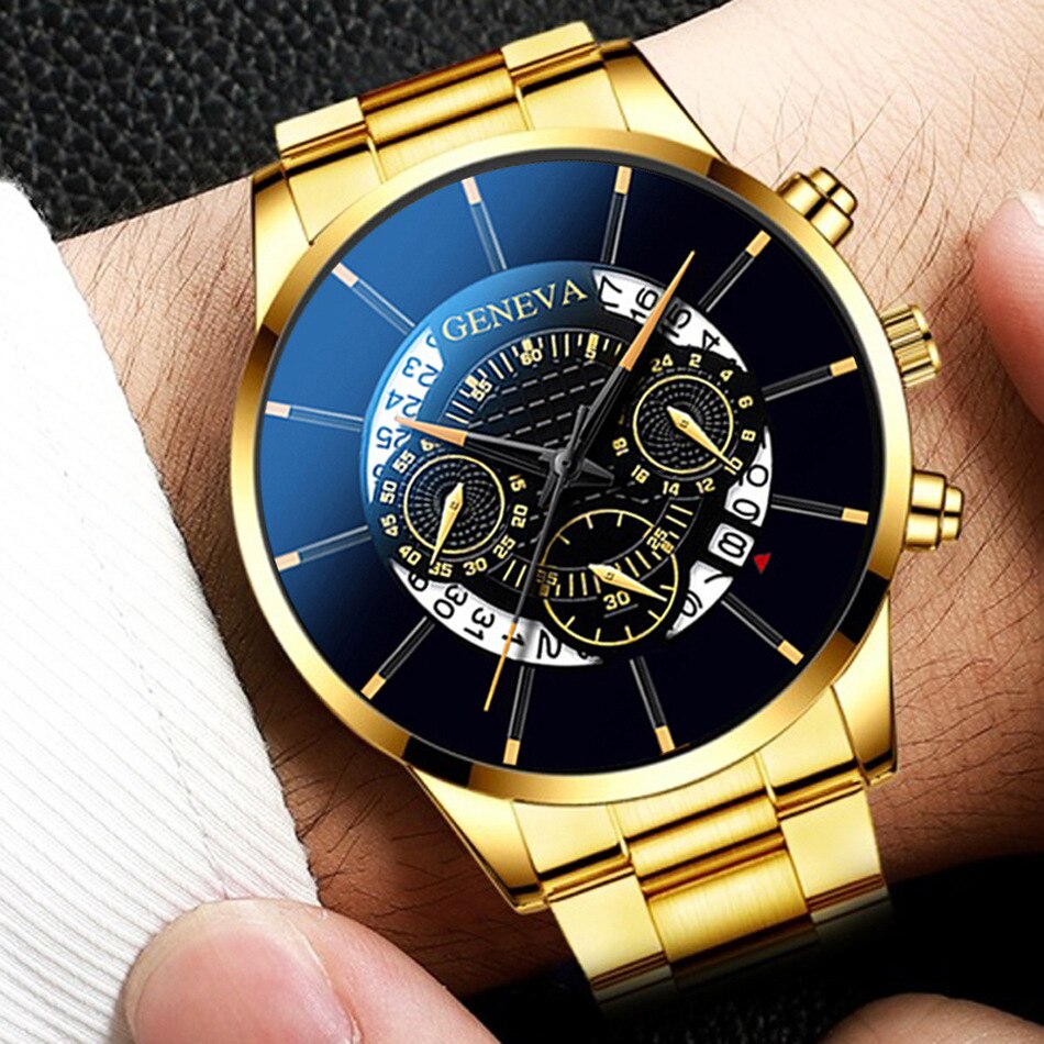 Skhek   Christmas Gift Fashion Men Stainless Steel Watch Luxury Calendar Quartz Wrist Watches Business Casual Watch for Man Clock Relogio Masculino