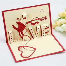 Load image into Gallery viewer, 3D Pop UP Love Card for Wife and Girlfriend Gift for Valentine&#39;s Day Anniversary Wedding Invitation Greeting Thank You Cards