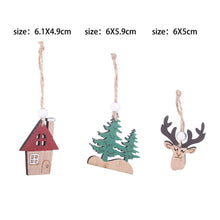 Load image into Gallery viewer, Christmas Gift 3pcs Merry Christmas Angle Elk Wooden Pendant 2022 New Year Gift Christmas Decoration for Home Ornaments Xmas Noel Natal Decor