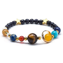 Load image into Gallery viewer, New Fashion Universe Galaxy Eight Planets Solar System Guardian Star Natural Stone Beads Bracelet