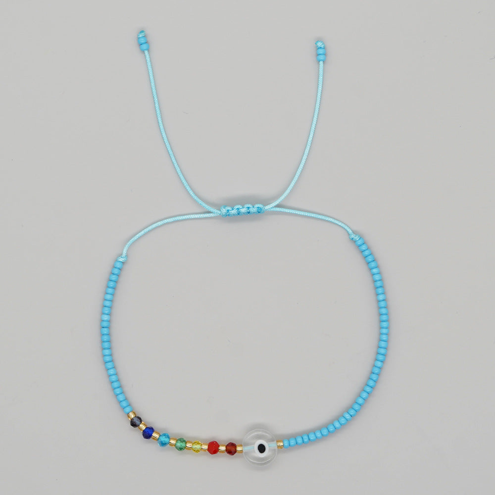 Skhek - Women's Devil's Eye Friendship Rope Woven Beads Bracelets