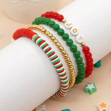 Load image into Gallery viewer, Skhek - Christmas Theme Gold Plated Copper Bead Letter Bracelets