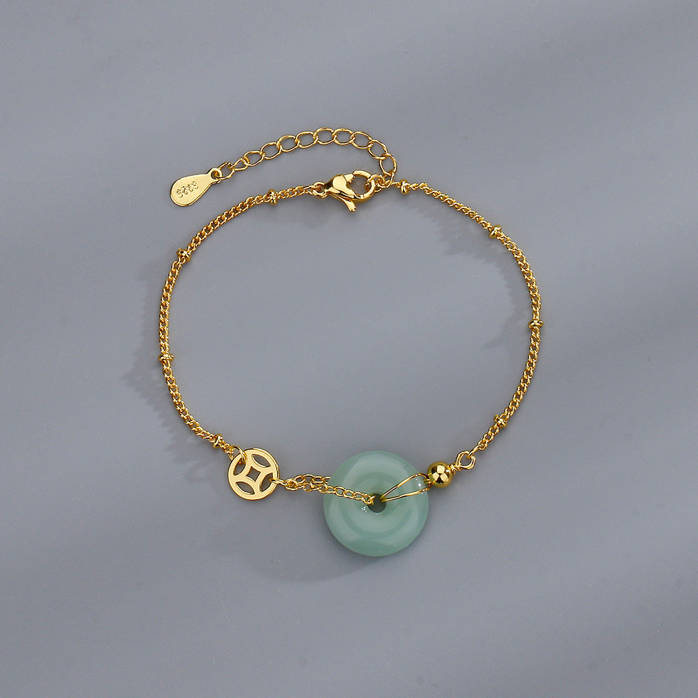 Skhek - Retro National Style Chinese Jade Copper Bracelets