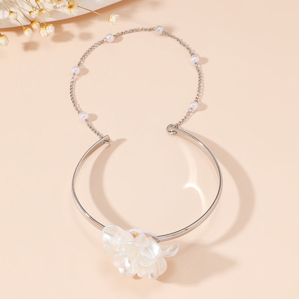 Skhek - Women's Elegant Senior Design Flower Chain Pearl Bracelets