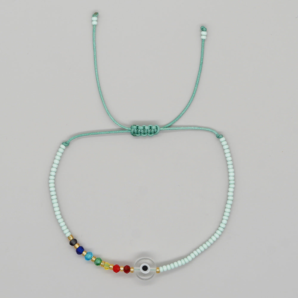 Skhek - Women's Devil's Eye Friendship Rope Woven Beads Bracelets