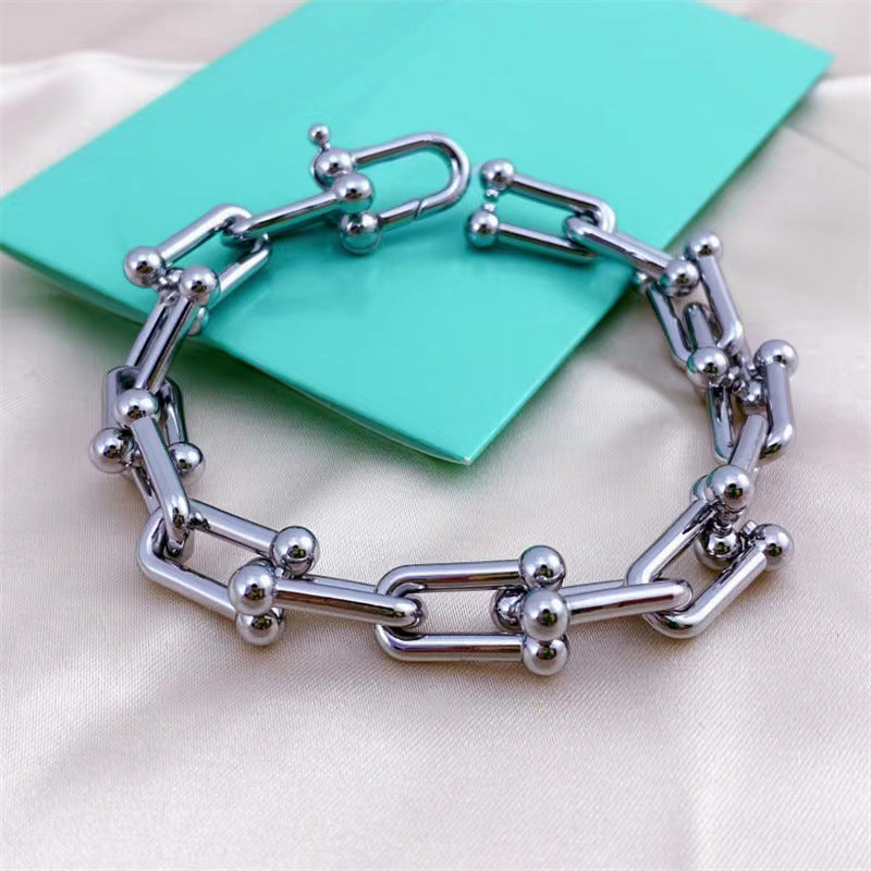 Skhek - Women's Style Home Creative Micro Diamond U-shaped Hook Bracelets