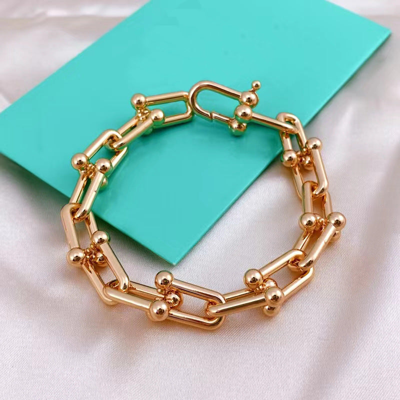 Skhek - Women's Style Home Creative Micro Diamond U-shaped Hook Bracelets