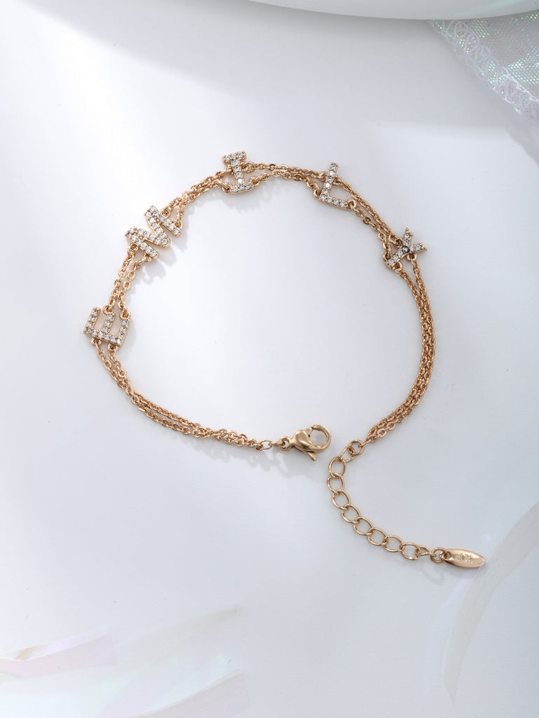 Skhek - Jewelry Double Layer Letter Advanced Sense Bracelets