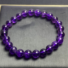 Load image into Gallery viewer, Skhek - Natural Amethyst Dark Purple Transparent Lavender Bracelets
