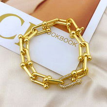 Load image into Gallery viewer, Skhek - Women&#39;s Style Home Creative Micro Diamond U-shaped Hook Bracelets