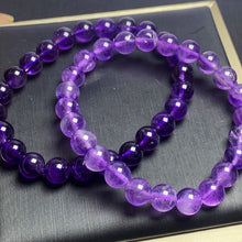 Load image into Gallery viewer, Skhek - Natural Amethyst Dark Purple Transparent Lavender Bracelets