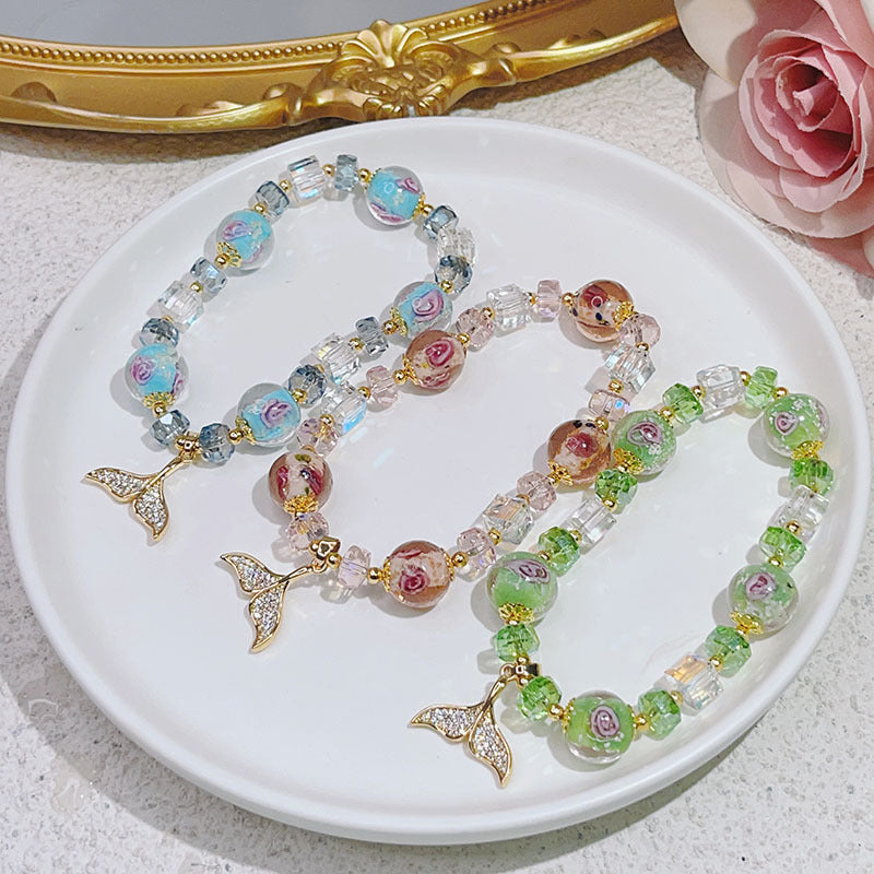 Skhek - Luminous Glazed Female Super Shiny Crystal Micro Inlaid Bracelets