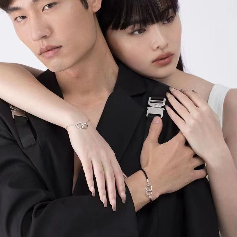 Skhek - Women's & Men's & Mobius Couple And One Pair Light Luxury Minority Double Bracelets