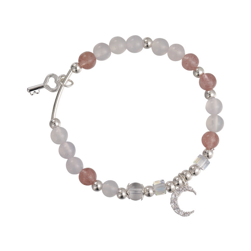 Skhek - Moon Beaded Design Crystal String Beads Bracelets
