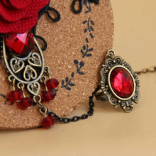 Load image into Gallery viewer, Skhek - Women&#39;s Halloween Rose Style Lace Vampire Black Bracelets