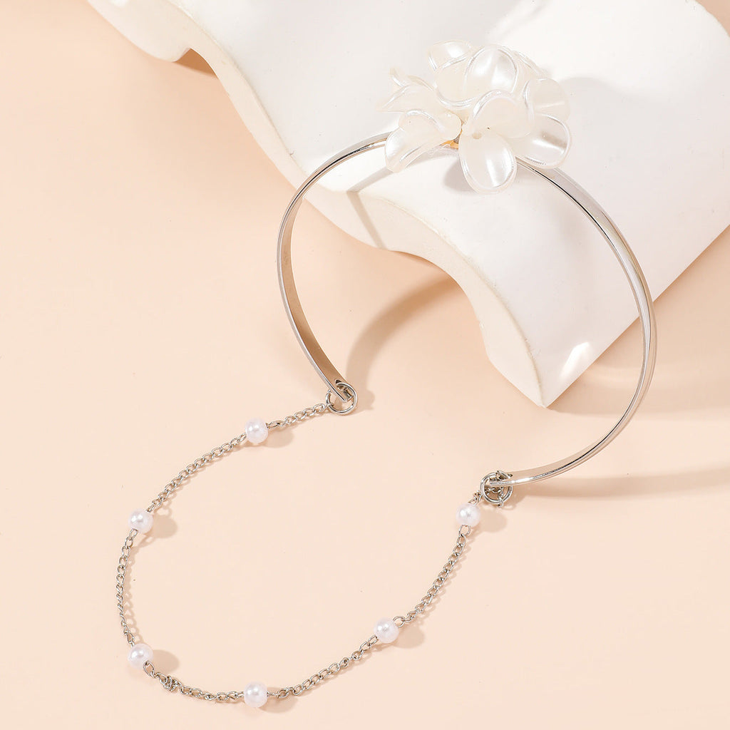 Skhek - Women's Elegant Senior Design Flower Chain Pearl Bracelets