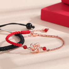 Load image into Gallery viewer, Skhek - Couple Design Braided Red Rope Mobius Bracelets