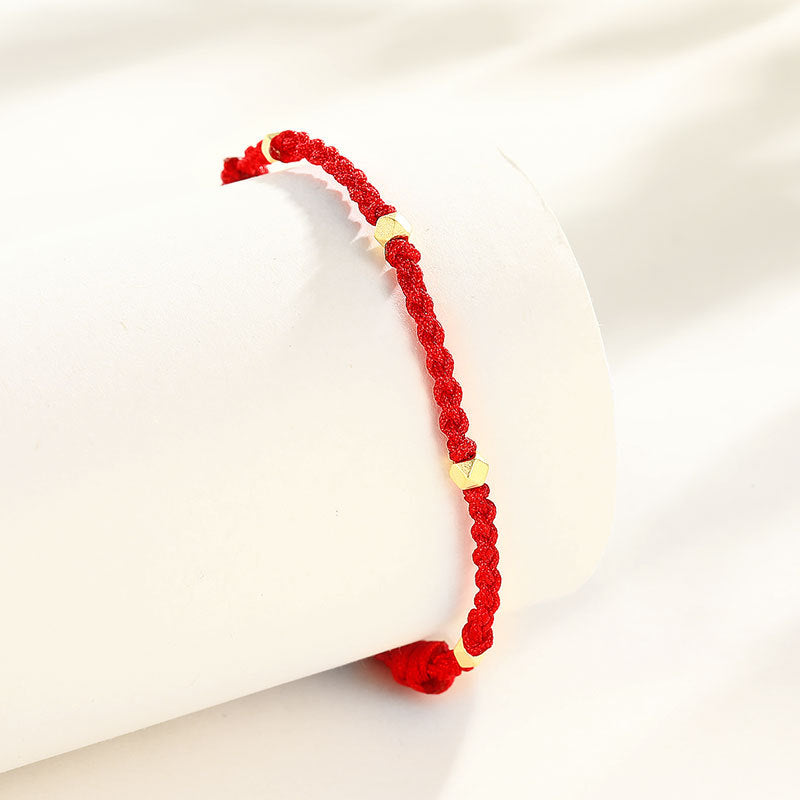 Skhek - Cube Candy Braided Red Rope National Bracelets