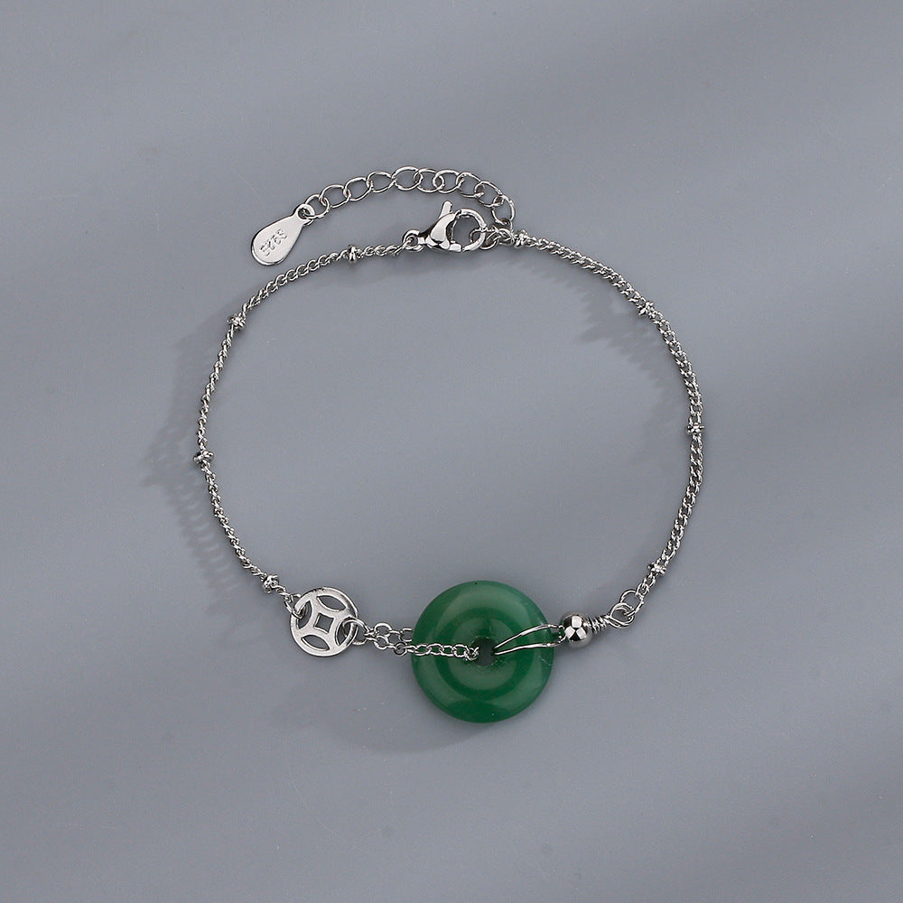 Skhek - Retro National Style Chinese Jade Copper Bracelets