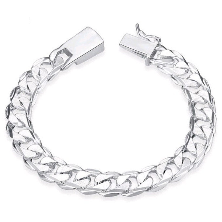 Skhek - Men's Fashion Jewelry Sier Plated Personality Side Bracelets