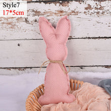 Load image into Gallery viewer, Easter Rabbit Pink Yellow Ornament Cute Cloth Bunny Doll for Spring Easter Home Party Decoration Kids Gift DIY Crafts Supplies