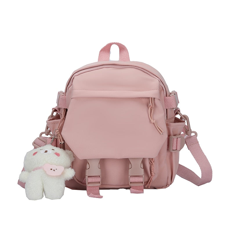 Skhek Back to school supplies Fashion Kawaii Mini Backpack Women Shoulder Bag For Teenage Girls Multi-Function Small Bagpack Ladies Travle School Backpacks