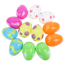 Load image into Gallery viewer, 12/24pcs Easter Colorful Plastic Eggs Fillable Gashapon Bunny Egg Shape Candy Mystery Boxes Spring Easter Party Decor Kids Gift