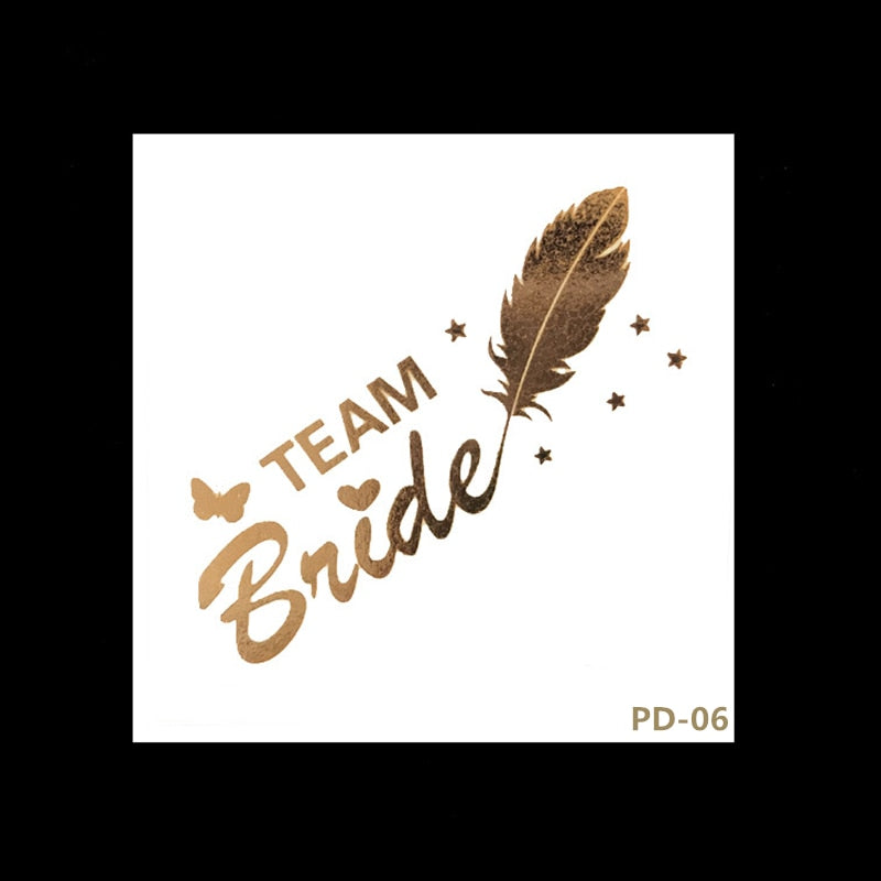 Skhek  Wedding Decorations Tattoo Sticker Bridesmaid Gift Team Bride Bachelorette Party Decorations Marriage Bride To Be Party Supplies