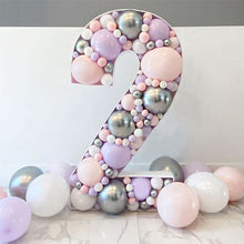 Load image into Gallery viewer, Skhek  73Cm Big Number Frame Stand Balloon Filling Box DIY Baby Shower Birthday Letter Alphabet Mosaic Anniversary Wedding Decoration