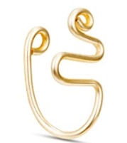 Skhek Stainless Steel Spiral Fake Nose Ring Cuff Non Piercing Nose Ring Clip On Fake Nose Piercing Jewelry Ear Cuff Earring Women