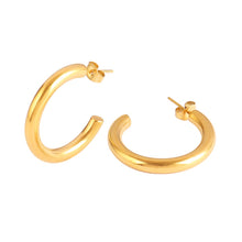 Load image into Gallery viewer, Vintage 316L Stainless Steel Earring Charm Chain Earring Hoop Earrings For Women Earrings Gold Plated Earring Jewelry Gift