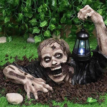 Load image into Gallery viewer, SKHEK New Horror Zombie Lantern Halloween Ornaments Resin Zombie Sculpture Statue Crafts Decorations For Outdoor Yard Lawn Garden